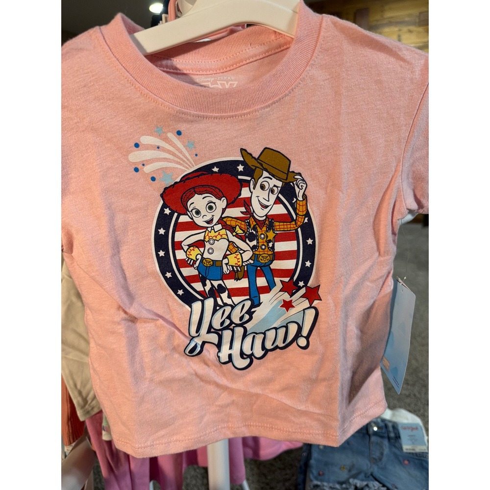 Disney Toy Story Woody Jessie Yee Haw Pink Graphic T-Shirt 18M NWT
